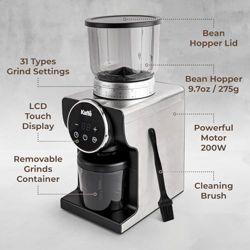 Precision conical burr grinder with touchscreen timer — photo 4