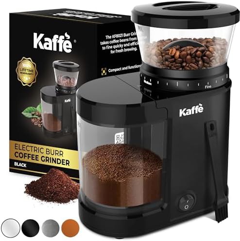Kaffè black flat burr home coffee grinder