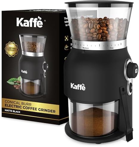 Kaffè matte black conical burr coffee grinder