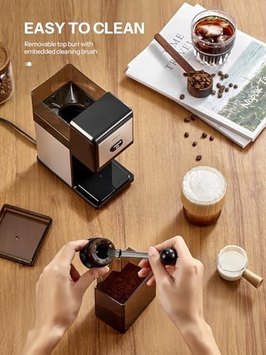 Automatic flat burr espresso coffee grinder — photo 5
