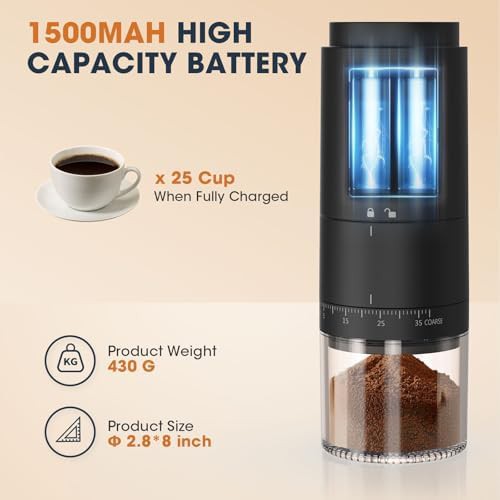 Portable electric conical burr coffee grinder — photo 5