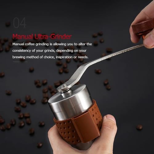 Silver stainless conical manual office grinder — photo 4