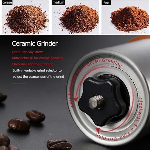 Silver stainless conical manual office grinder — photo 5