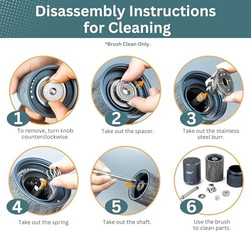 Portable electric stainless steel grinder brown — photo 4