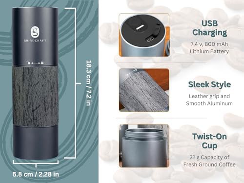Electric stainless steel burr grinder in gray — photo 3