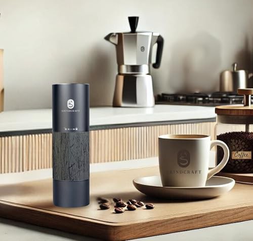Electric stainless steel burr grinder in gray — photo 5