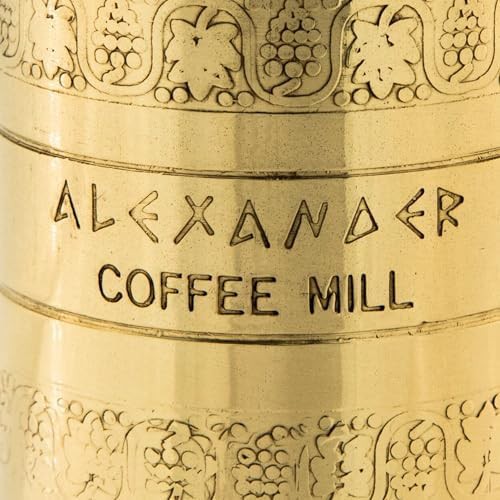 Greek brass manual coffee mill 10.5 — photo 5