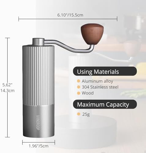 Gray manual stainless steel conical grinder — photo 4