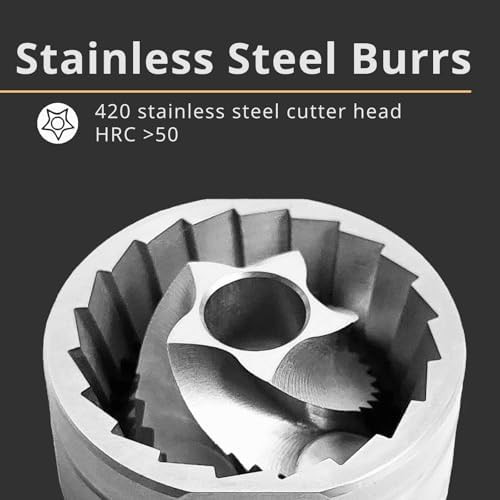 Gray manual stainless steel conical grinder — photo 5