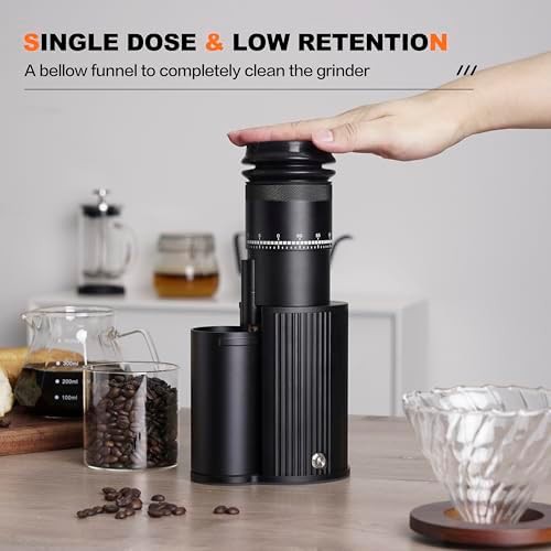 Small stepless stainless steel burr grinder — photo 4
