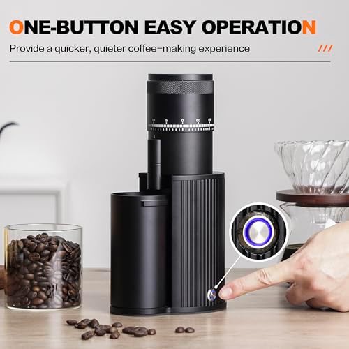 Small stepless stainless steel burr grinder — photo 5
