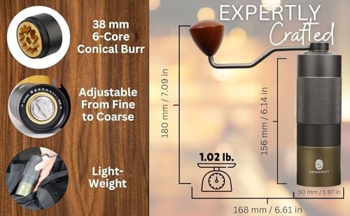 Manual titanium burr grinder for moka — photo 3