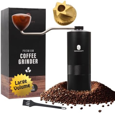 Manual titanium plated stainless steel grinder
