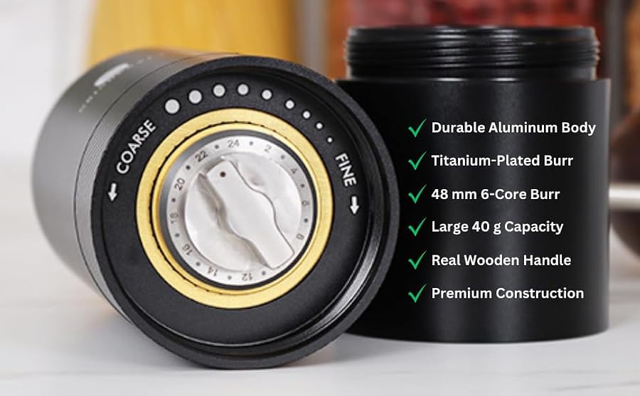 Manual titanium plated stainless steel grinder — photo 4