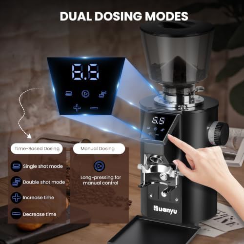 Commercial flat burr grinder with touchscreen — photo 4
