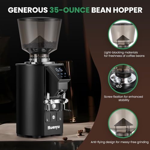 Commercial flat burr grinder with touchscreen — photo 5