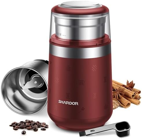 Super silent red stainless steel spice grinder