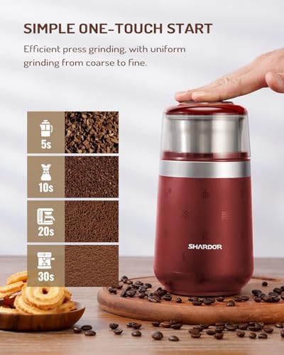 Super silent red stainless steel spice grinder — photo 3