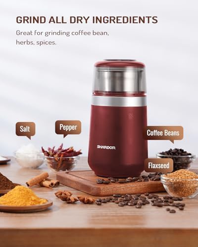 Super silent red stainless steel spice grinder — photo 4
