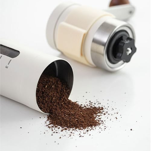 Mini manual white ceramic coffee grinder — photo 3