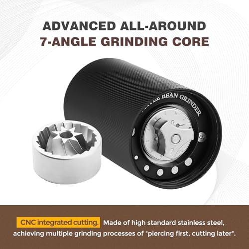 Manual grinder with amber glass container — photo 3