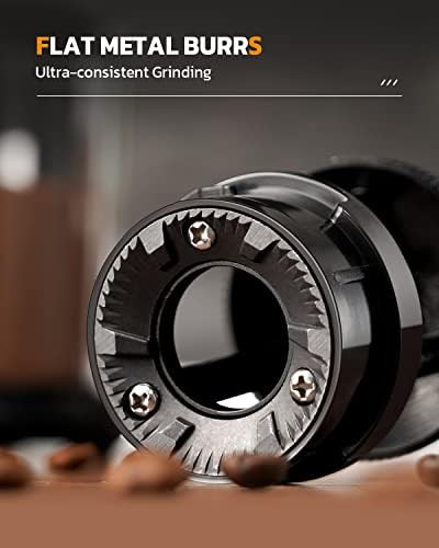 Flat burr electric stainless steel grinder — photo 4