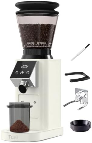Ivory conical burr grinder with timer