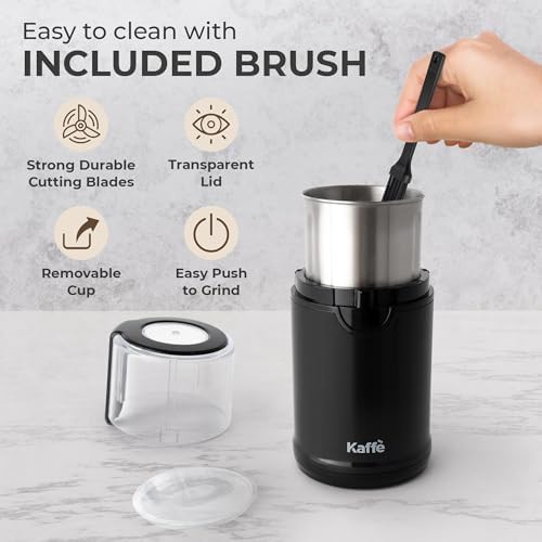 Black electric grinder with removable stainless cup — photo 5