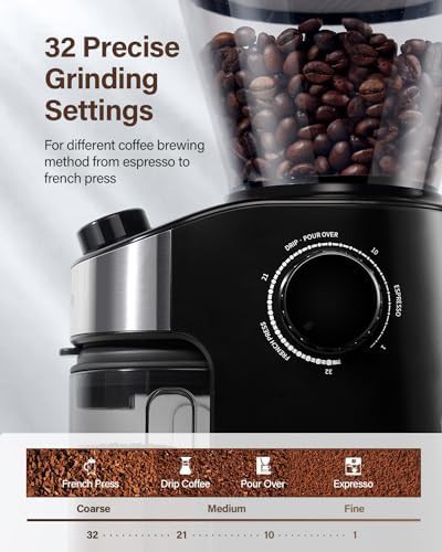 Electric flat burr grinder with electronic timer — photo 3