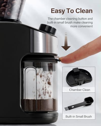 Electric flat burr grinder with electronic timer — photo 5