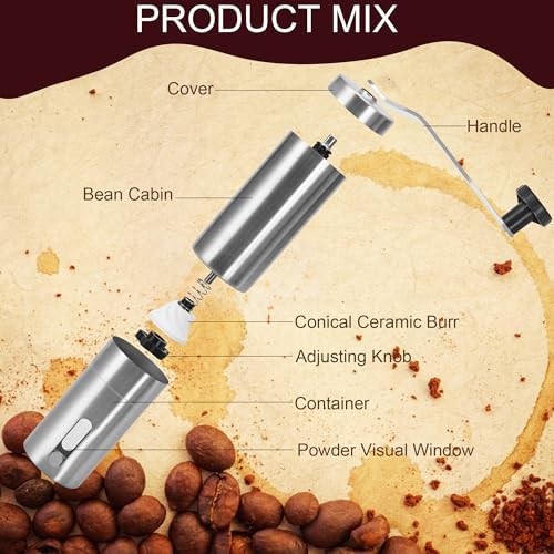 Adjustable ceramic travel hand grinder — photo 4