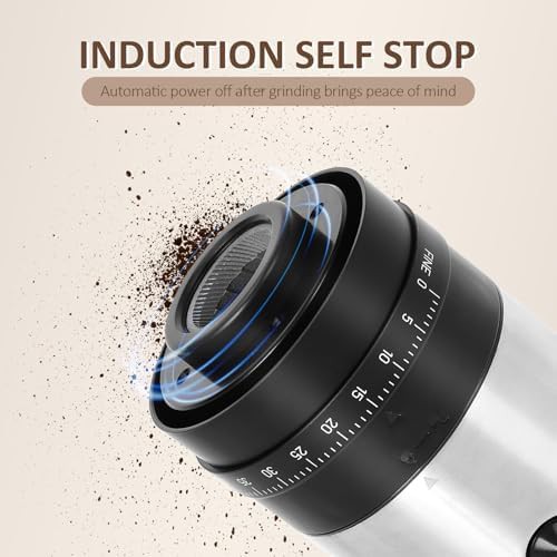 Stainless steel USB-C rechargeable coffee mill — photo 4