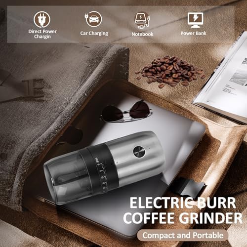Stainless steel USB-C rechargeable coffee mill — photo 5