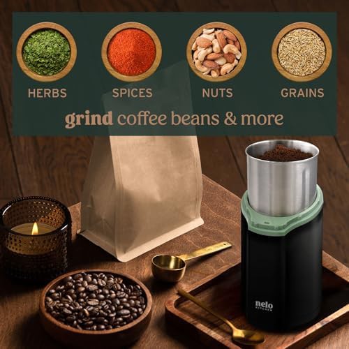Black electric grinder with removable stainless bowl — photo 3