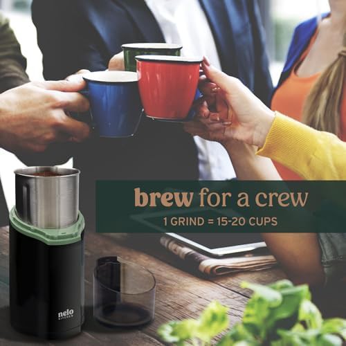 Black electric grinder with removable stainless bowl — photo 4