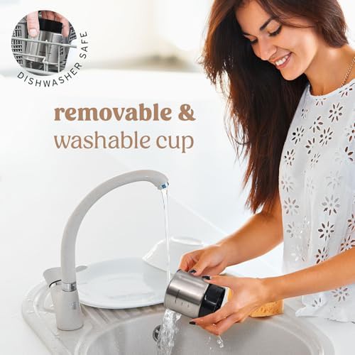 Black electric grinder with removable stainless bowl — photo 5