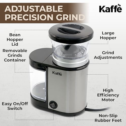 Kaffè stainless flat burr home coffee grinder — photo 4