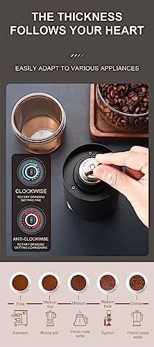Portable battery powered conical burr grinder — photo 4
