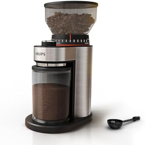 Stainless steel flat burr electric grinder