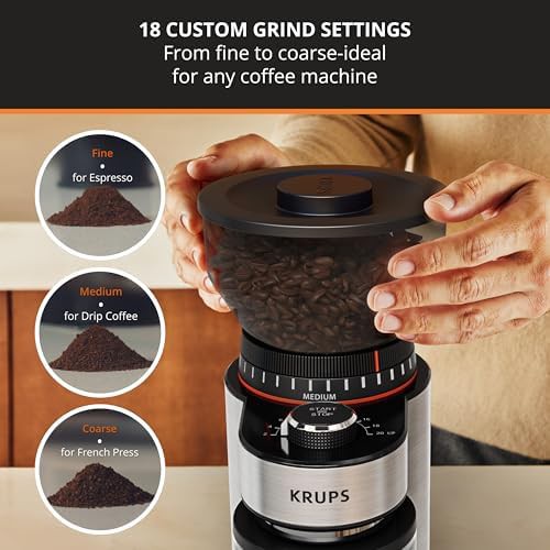 Stainless steel flat burr electric grinder — photo 3