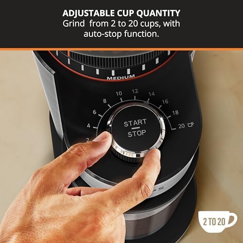 Stainless steel flat burr electric grinder — photo 4