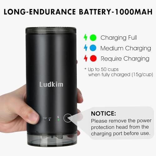 Rechargeable cordless conical burr mill — photo 4