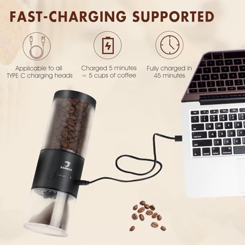 Electric rechargeable burr grinder with stainless core — photo 5