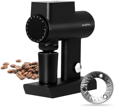 Sculptor flat burr stepless electric grinder