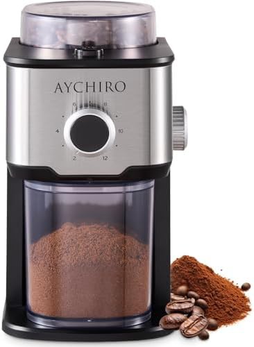 Electric stainless steel grinder with fourteen settings