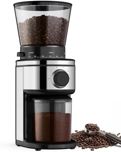 Conical burr mill with thirty grind settings