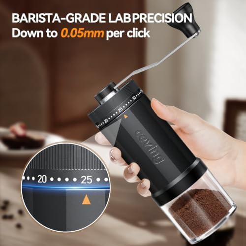 Large capacity manual coffee grinder in black — photo 3