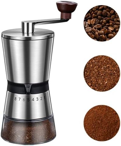 Large capacity manual ceramic burr grinder