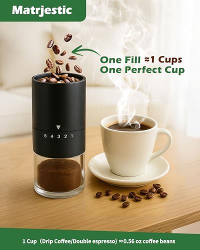 Black Manual Ceramic Burr Coffee Grinder — photo 4