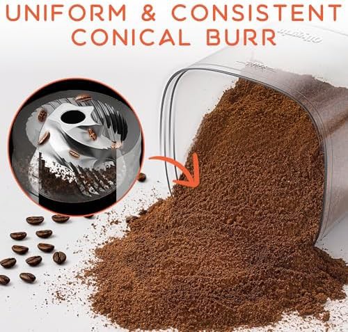 Black Conical Burr Electric Coffee Mill — photo 3